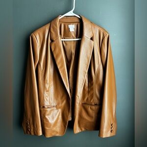 Chico’s Faux Leather Blazer